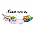 thumbnail image 4 of Pride Ceramic Toothbrush Holder, LGBT Slogan Writing Unicorn Mascot Character Rainbow Tail, Decorative Versatile Countertop for Bathroom, 4.5" X 2.7", Multicolor, 4 of 4