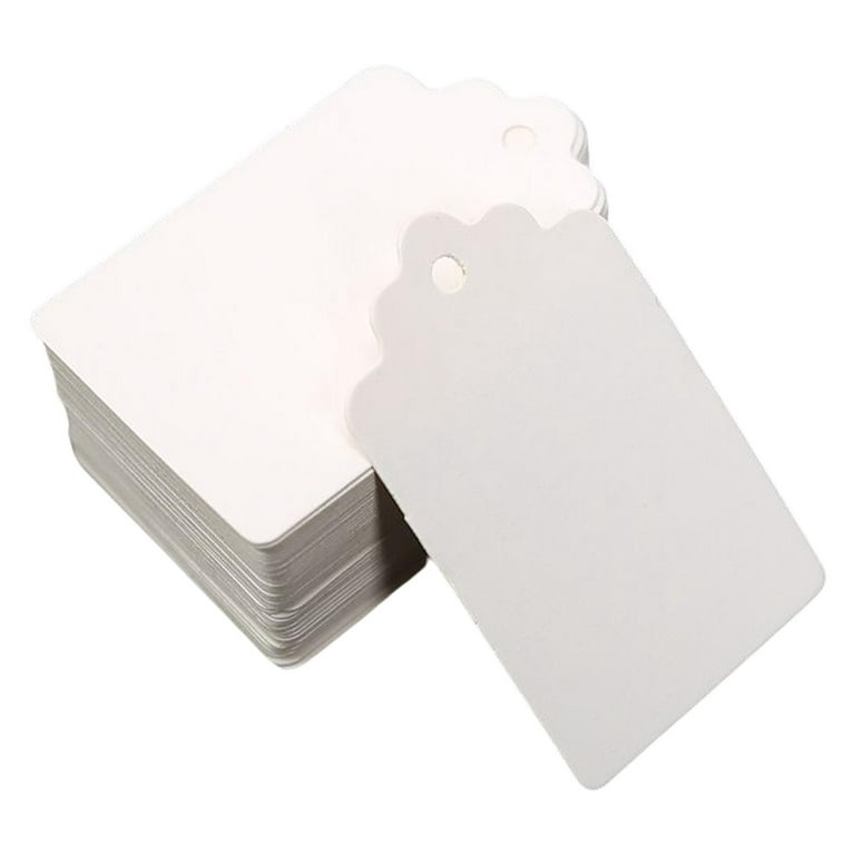 White Blank Paper String Tags package of 100 Pricing Tags 