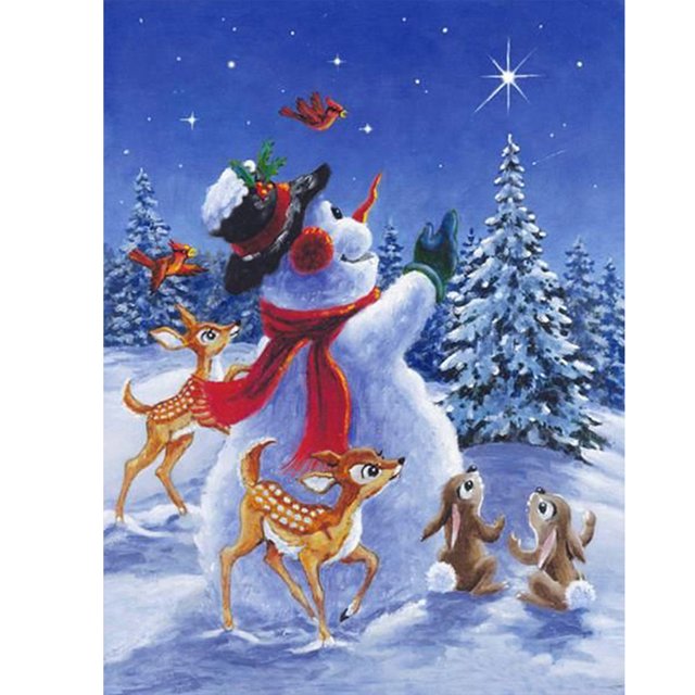 5D DIY diamante pintura Navidad taladro completo Rhinestone mosaico arte imagen Kit FLhrweasw Nuevo