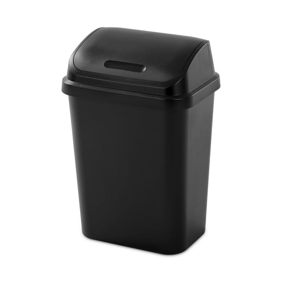 Sterilite 30 Liter Swingtop Wastebasket - Black, 30L