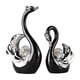 thumbnail image 3 of 2 estatuas de cisne para decoración de sala de estar, decoración de estatua de animales de cerámica para estantería, hogar, sala de estar, decoración negro, 3 of 8