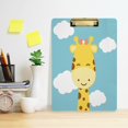 thumbnail image 4 of FMSHPON Cute Cartoon Giraffe Clipboard Hardboard Wood Nursing Clip Board and Pull for Standard A4 Letter 13x9 inches, 4 of 7