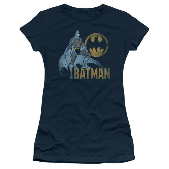 Batman Knight Watch S/S Junior Women's T-Shirt Sheer Navy