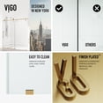 thumbnail image 6 of VIGO Hamilton Aerodynamic Frameless Sliding Shower Door in Matte Brushed Gold with Clear Glass, 6 of 13