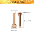 thumbnail image 2 of HUGFEGWE Flat Head Solid Copper Rivets Nuts Copper Flat Head Semi-Tubular Rivets for Household Automobile Industry Brass Tone 4x25mm 50PCS CJB91-25869, 2 of 7