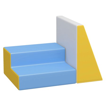 Foam Climbing Blocks for Toddlers 2 Piece Activity Playset - Contemporary Color Soft Play Equipment for Indoor Use Motor Skills Development Ages 12-36 Months