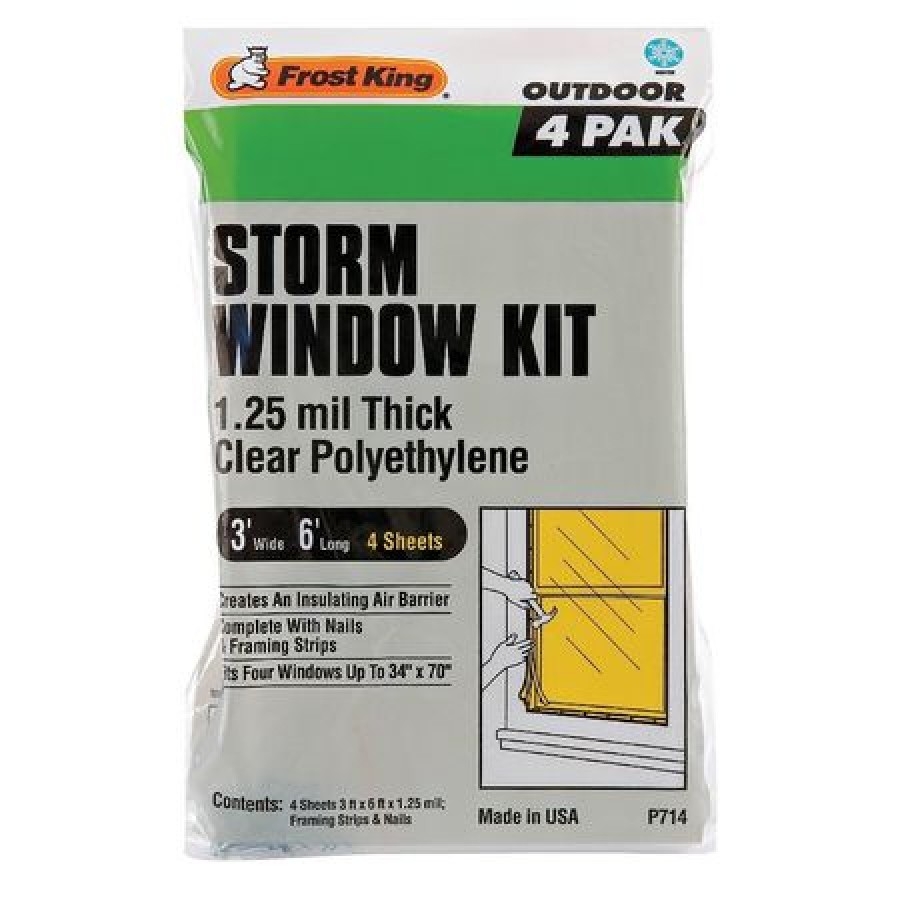 Frost King Clear Outdoor Storm Window Kit 36 in. W x 72 in. L