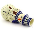 thumbnail image 6 of Polish Pottery 6½-inch Snowman Candle Holder (Peacock Leaves Theme) Hand Painted in Boleslawiec, Poland + Certificate of Authenticity, 6 of 6
