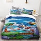 thumbnail image 3 of Funda de edredón y funda de almohada con dibujos animados de Sonic Digimon, juego de cama doble, doble, matrimonial, Queen y King Size, funda de edredón para decoración del hogar, 3 of 4
