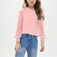thumbnail image 2 of Babcutegg Girls Inner Blouse Warm Regular Fit Long Sleeve Girls Outwear Pink Size 11, 2 of 7