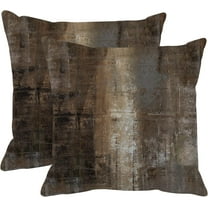 Throw Pillow Covers Modern Home Art Decor, 18 x 18 Inches Set of 2 Abstract Oil Painting Pillowcases for Bedroom, Living Room, Cushion Couch Sofa, Brown Grey Beige