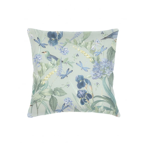 Tropical Paradise Aqua Linen Pillow 20x20 20x20 / Down