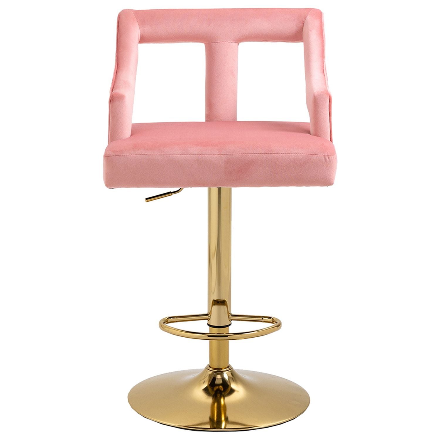 Kepooman Counter Height Bar Stools, Swivel Adjustable Barstools with Back, Set of 1, Pink Kepooman Counter Height Bar Stools, Swivel Adjustable Barstools with Back, Set of 1, Pink