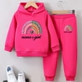 thumbnail image 2 of Girls 2 Piece Outfits Hoodie Sweatsuit Sets Oversized Sweatshirt and Baggy Fall Fashion Sweatpant with Pockets Fleece Girls Winter Outfits 4-16, 2 of 7