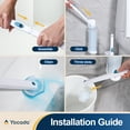 thumbnail image 6 of YOCADA Slim Disposable Toilet Brush Holder Set with 15 Refills & Toilet Bowl Cleaner Wands, White, 6 of 6