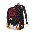thumbnail image 2 of Balery Merry Christmas Elk Vintage Canvas Backpack for Men and Women - Large Capacity, Durable Travel Laptop Bag for School, Work, Hiking, and Outdoor Activities, 2 of 7