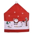 thumbnail image 1 of Naiovety Funda de silla de Navidad no tejida Papá Noel Muñeco de nieve Comedor Funda de asiento Funda de protección para muebles de juego de Kits de decoración para fiestas, 1 of 6