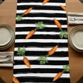 thumbnail image 5 of Table Runners 60 Inches Long Dress Scarves, Grey Bunny Easter Farmhouse Kitchen Table Runner, Small Coffee Tablerunners, Rabbits Spring Botanical Black White Stripe 13x60 Inch, 5 of 9