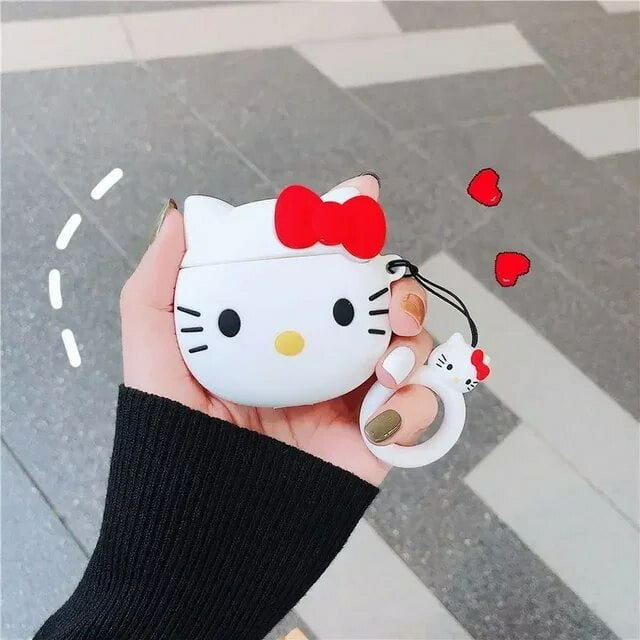 Sanrio Hello Kitty Earphone Case Accessories for AirPods 1/2/3 Pro/2 Apple Bluetooth Earphone Charging Case Silicone PC Case