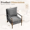 thumbnail image 2 of Villeston Chenille Accent Chair(Set of 2), Solid Wood Armrests Armchair, Single Sofa with Comfortable Cushions and Lumbar,Light Gray, 2 of 6