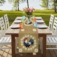 thumbnail image 4 of Table Runners 108 Inches Long Dress Scarves, Daisy Rooster Farmhouse Coffee/Dining/Kitchen Table Runner for Living Room, Spring Floral Farmhouse Botanical Rustic 13x108 Inch, 4 of 9