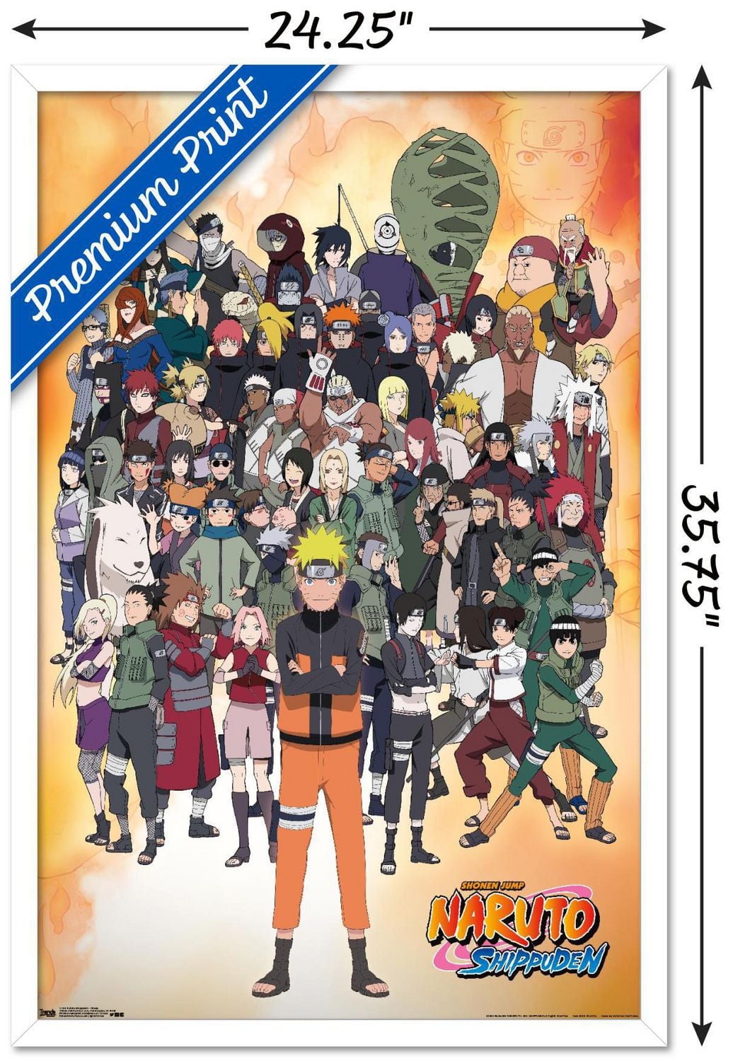 Naruto Shippuden - Group Wall Poster, 22.375" x 34"