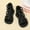 Black, variant on Girls' Gladiator Sandals with Back Zipper Easy On/Off, Open Toe Non-Slip Flat Play Sandals for Kids & Little Kid Girls, Black (US 7-13),Size 1 T