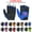 Blue, black, variant on Kids Children Boys Girls Wheelchair Gloves Mobility Disability Fingerless Long Thumb Leather Palm Cycling Gloves Camel 11-12 (Age)