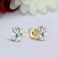 thumbnail image 3 of IGI Certified 3 Carat Lab Grown Solitaire Diamond Stud Earrings| 14K Yellow Gold Oval Shape Push Back Prong Setting Friendly Diamonds Earrings | F-G Color, VS1-VS2 Clarity, 3 of 7