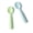 Aqua + Key Lime, variant on Silicone Miniware Training Spoon Cutlery