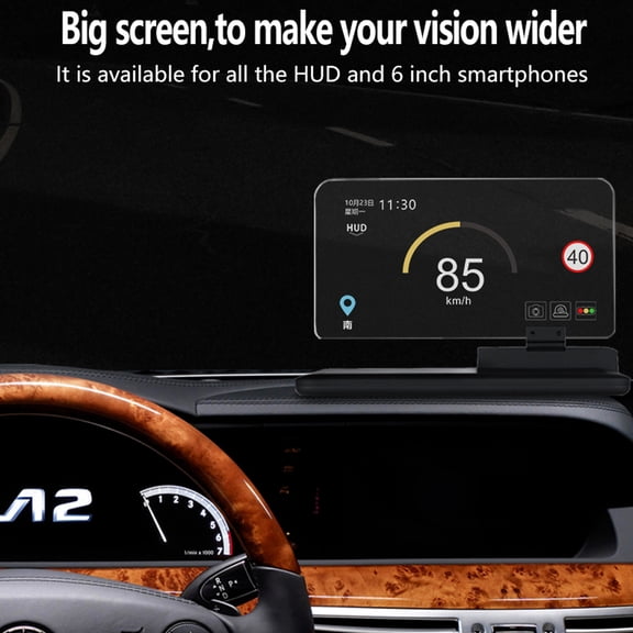 HEANUJJ Head up Display Car Navigation Holder for Smartphone, Black ABS