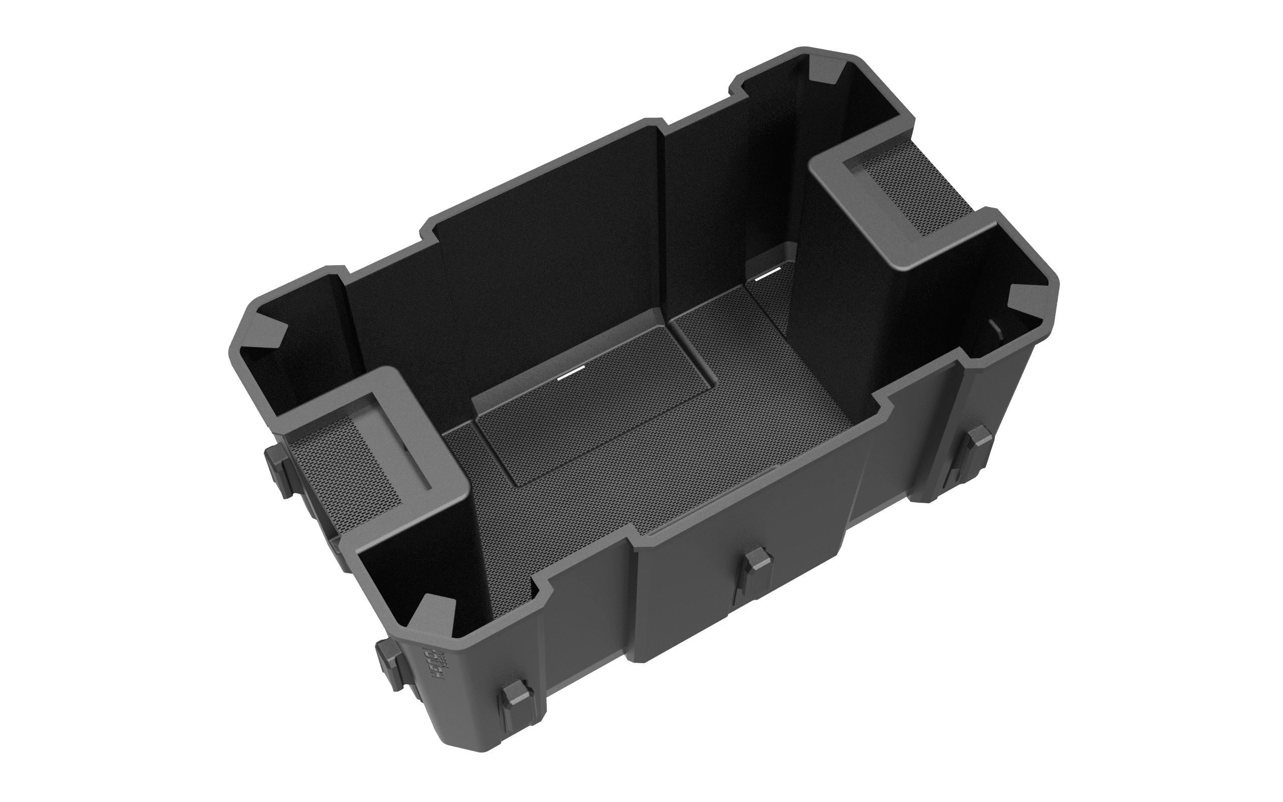 Hyper Tough Hyper Stack Interlocking Storage Crate, Black