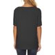 thumbnail image 2 of Top de manga corta para mujer Moda Casual Cuello redondo Escote hueco Color sólido Camisa de manga corta Negro M, 2 of 4