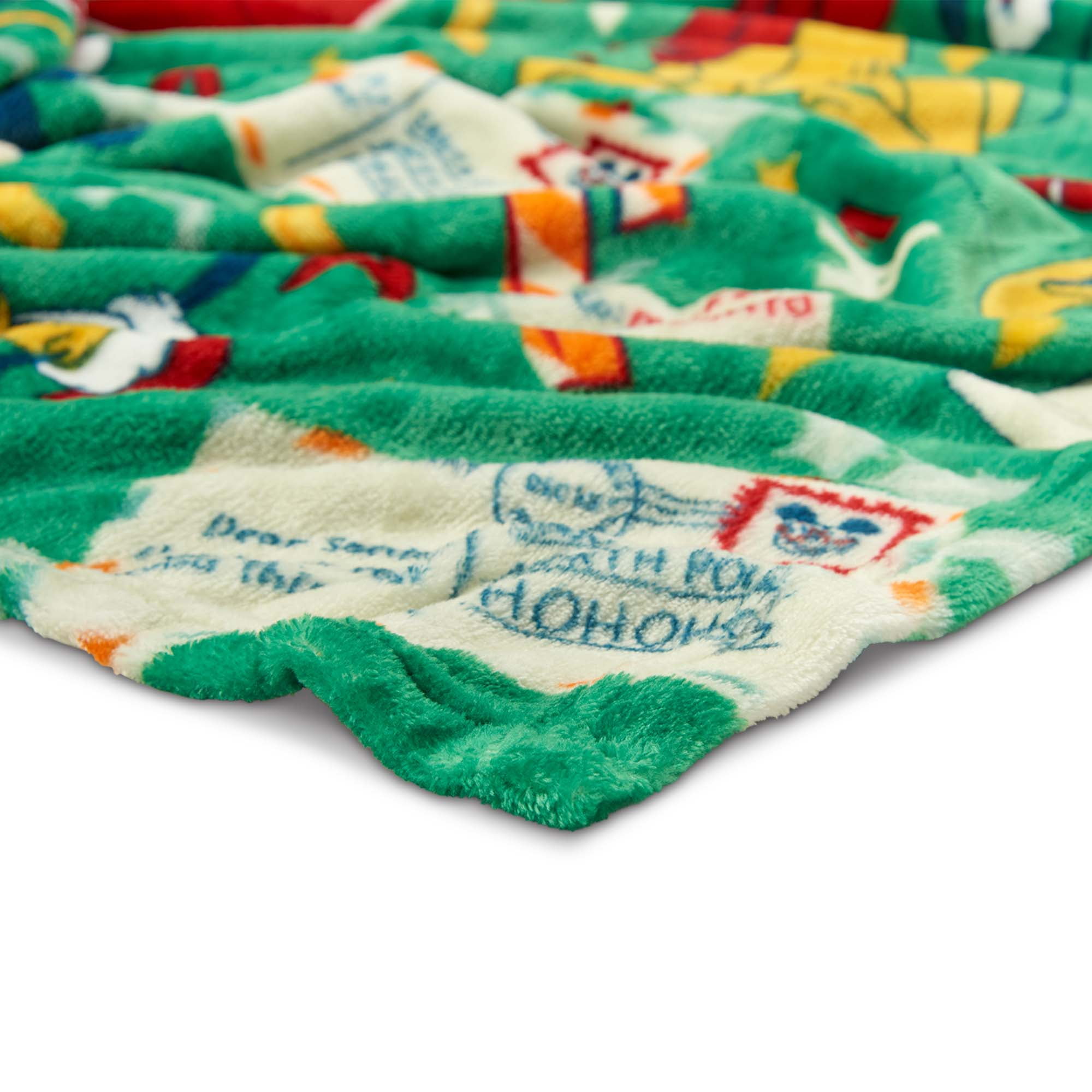 Mickey Mouse Dear Santa Disney Kids Silk Touch Throw Blanket, 50 x 70 inches Green