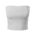 thumbnail image 3 of Made by Olivia Women's Casual Solid Double Layered Strapless Basic Tube Top, 3 of 4