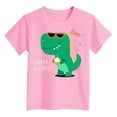 thumbnail image 4 of Gubotare Kids Blouses Girls Girls' Short Sleeve Shirts Summer Cute Crewneck Blouse Tops (Pink,Size 7-8 Years), 4 of 4