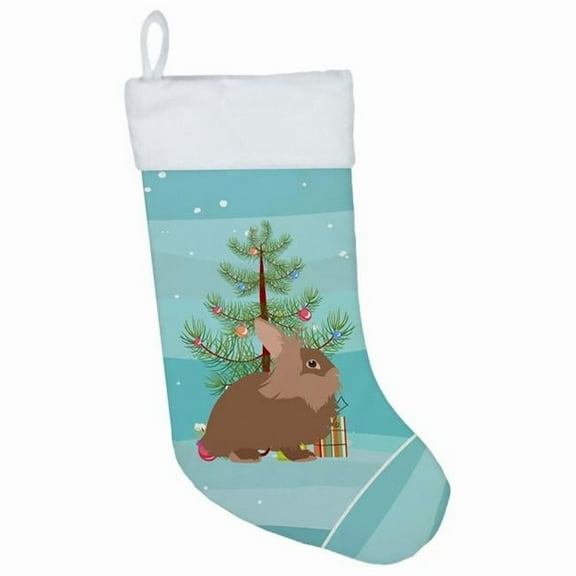 Carolines Treasures BB9327CS Lionhead Rabbit Christmas Christmas Stocking