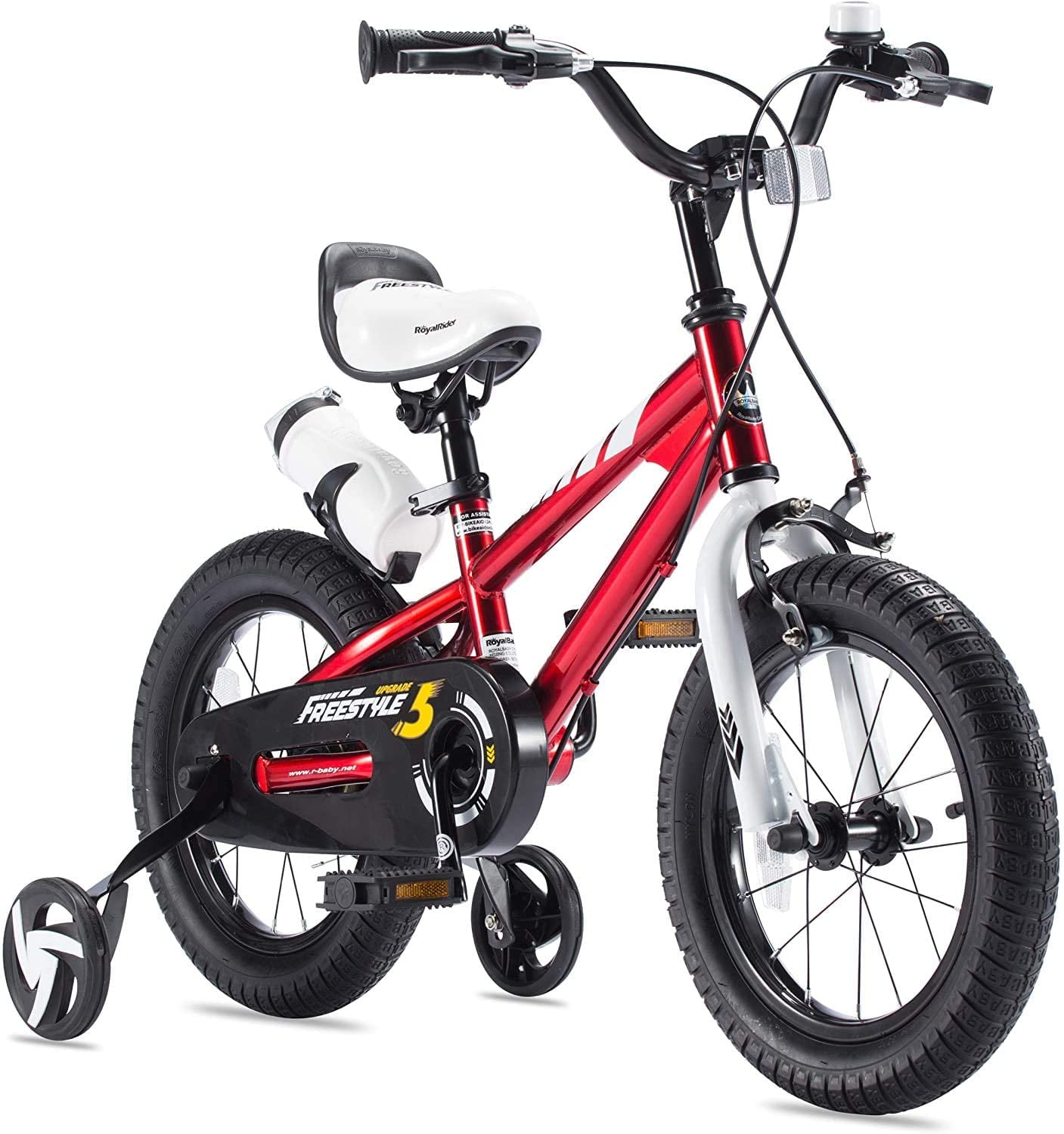 RoyalBaby Boys Girls Kids Bike BMX Freestyle 2 Hand Brakes Bicycles with Training Wheels Child Bicycle