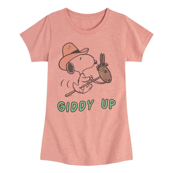 Peanuts - Snoopy Giddy Up - Youthgirls Short Sleeve T-Shirt