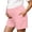 Pink, variant on Maternity Linen Shorts for Women Elastic Drawstring Waist Over Belly Bump Support Shorts Pregnancy Lounge Shorts with Pockets