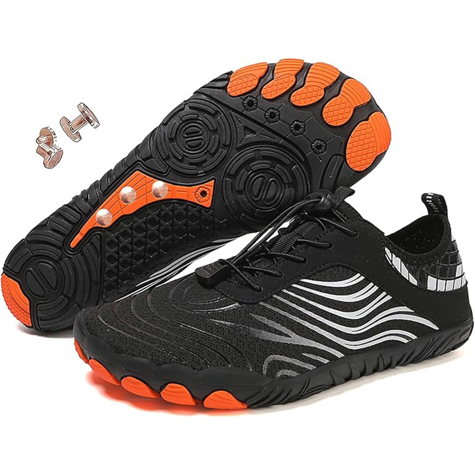 Win s Way Women's Barefoot Water Shoes, Minimalist Toe Sock Mesh Sneakers for Hiking & Fitness
