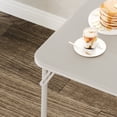 thumbnail image 6 of Folding Card Table Set, Metal Portable Event Table, Folding Square Table for Living Room, Office, Camping(No Chair), 6 of 7