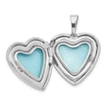 thumbnail image 3 of Lockets Sterling Silver Gold-tone Polished & Satin 16mm Heart Locket, 3 of 5