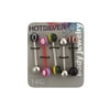 14g Tongue Barbell W/ Striped Bds 5 Pack