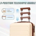 thumbnail image 5 of 14"/20" 2 pcs/set in ABS Spinner Wheel Luggage, with Combination Lock,14" Cosmetic Case, 5 of 13