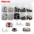 thumbnail image 1 of 250Pcs-10 Types Tact Tactile Push Button Micro Switch Car Remote Key Microswitch, 1 of 8