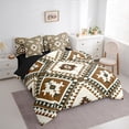 thumbnail image 3 of jejeloiu Rustic Western Aztec 7pcs Bedding Comforter Set,Retro Bohemian Geometric Queen Bedding Sets,Brown Beige Queen Sheet Sets For Men Women,Home Decor Reversible, 3 of 8