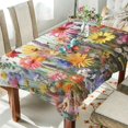 thumbnail image 4 of Wildflowers Rectangle Tablecloth Waterproof Polyester Table Clothative Stain Resistant & Wrinkle Resistant Washable Table Cover for Dining Table/Party/Camping 60x60 Inch Decor Gift, 4 of 7