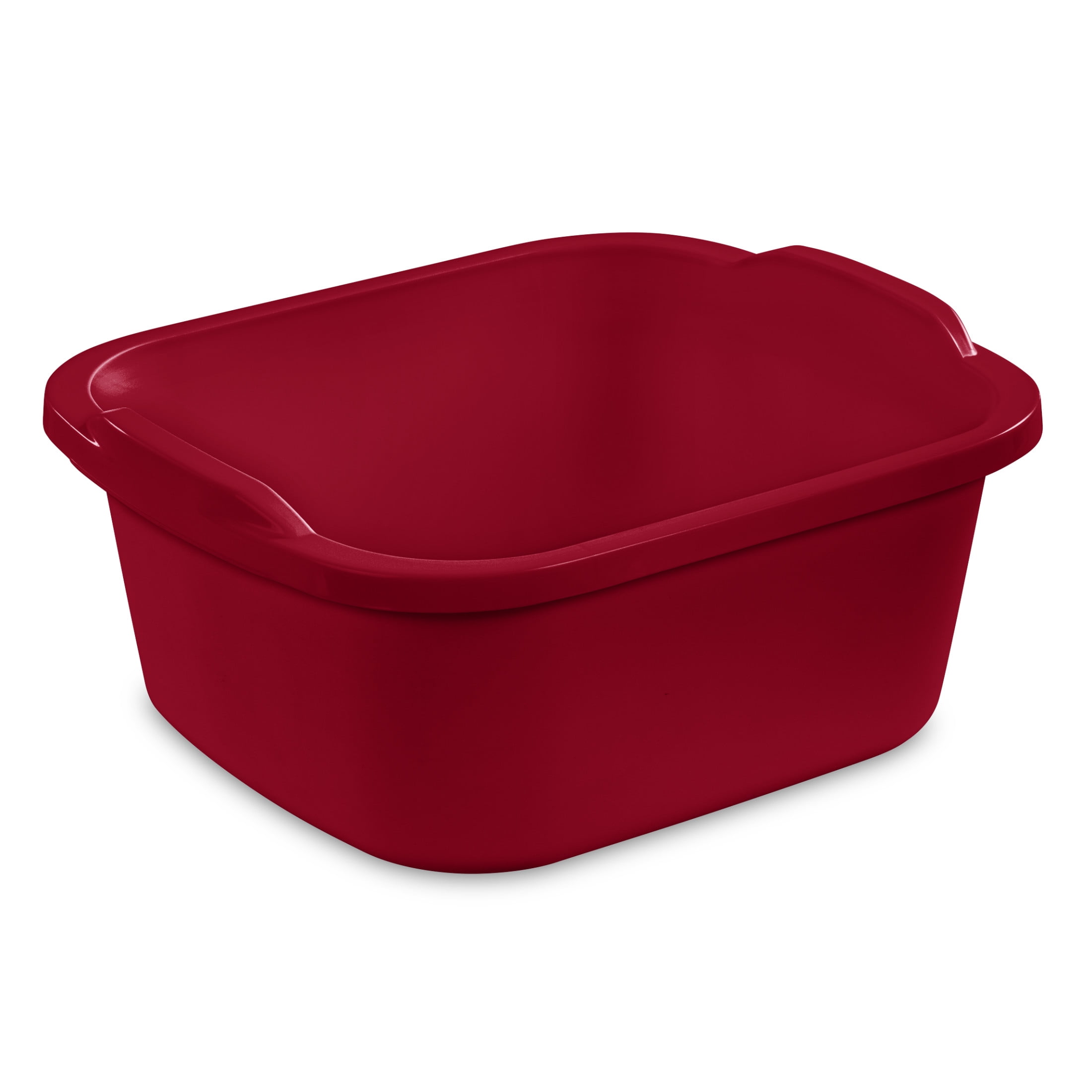 Sterilite 12 Qt. Kitchen Dish Tub Basin, Classic Red for Washing