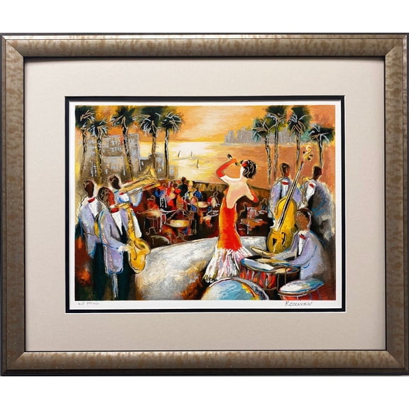 Michael Rozenvain "Miami Nights" Signed Limited FRAMED ART Generic
